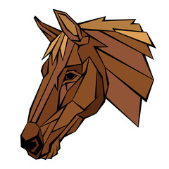 Horse head profile vector illustration