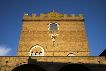 Low angle view of a historic building, Orvieto, Terni Province,