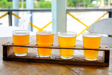 Craft beer in the glass