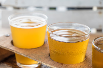 Craft beer in the glass