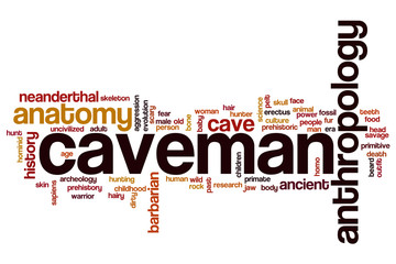 Caveman word cloud