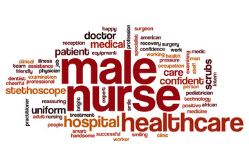 Male nurse word cloud