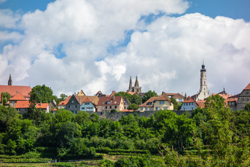 Fototapeta na wymiar Stadtpanorama von Rothenburg ob der Tauber