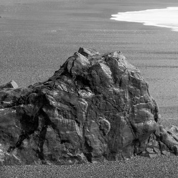 Rock formation on beach, Pacific Rim National Park Reserve, Tofi