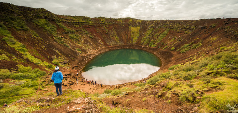 Kerid, Volcanic crater, south Iceland