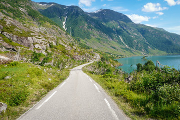 Norwegian Road in Sogn og Fjordane, Norway