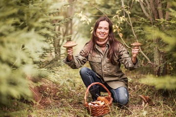 To picking mushrooms.