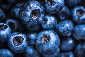 Macro view blueberries