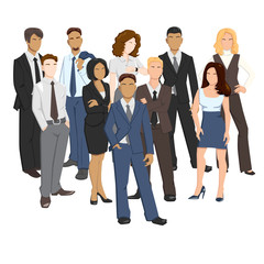 Obraz premium Vector illustrations of business people