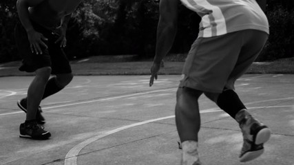 One on one street basketball