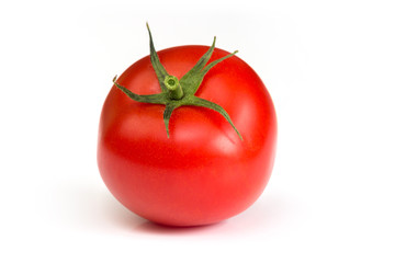 Tomate auf weißem Hintergrund