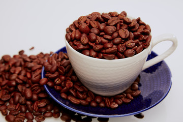 cup full of coffee beans