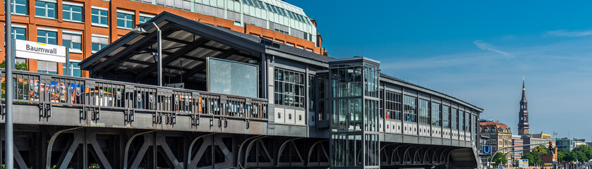 Hamburg U Bahn Station Baumwall