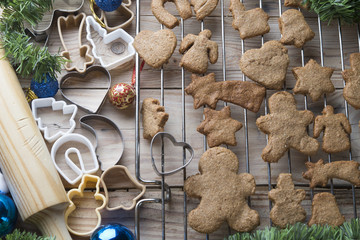 Backing biscuits for christmas