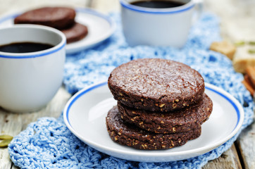 Mexican chocolate Pepita shortbread cookies