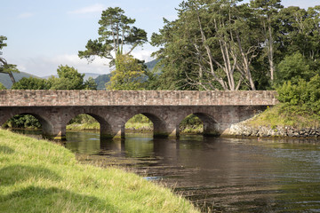 Fototapeta na wymiar Cushendun Bridge over River Glendun, County Antrim