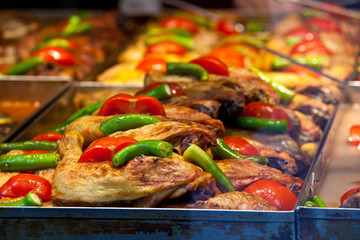 Street food shop window