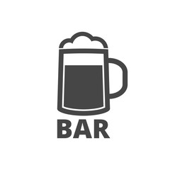 Bar or Pub sign icon, Set of beer icons