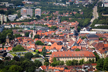 Fototapeta na wymiar Blick vom Turmberg auf Durlach