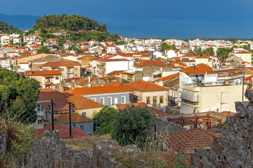 Fototapeta na wymiar Panoramic view of Nafpaktos town, Western Greece