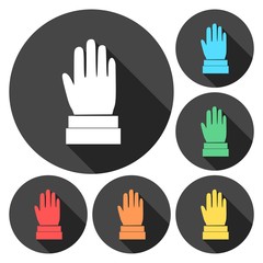 Fototapeta premium Hands raised up, Election or voting sign icon