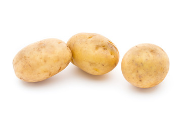 New potato isolated on white background.