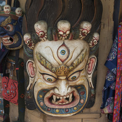 Demon mask, Bhutan, Asia