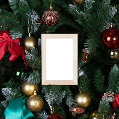 Fototapeta na wymiar Christmas photo frame