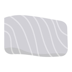 Piece salmon fish slice isolated on white background and freshness cut delicious diet eat fish slice vector. Steak cuisine cooking fresh meat fish slice and fish slice dinner salmon meat ingredient.