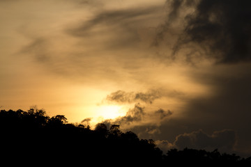 clouds on sky in the evening