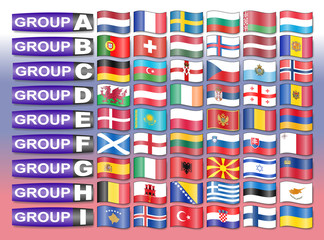 Flags of the European qualification group  football