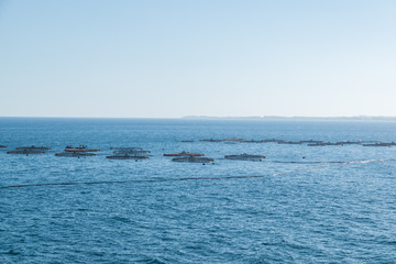 fish farm on mediterranean sea