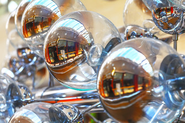 Abstract pattern glass circles.