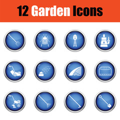 Set of gardening icons.