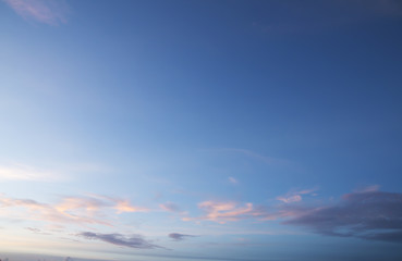 clouds on sky in the evening