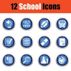 School icon set.
