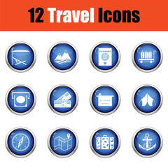 Travel icon set.