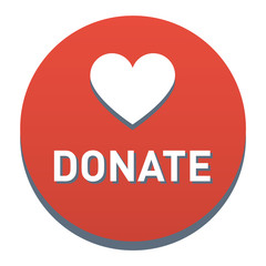 Donate button vector icon