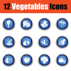 Vegetables icon set.