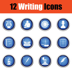 Set of writer icons
