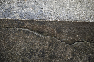 Cracked Concrete wall.