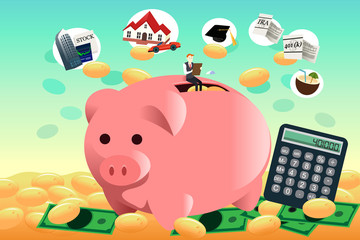 Future financial planning concept