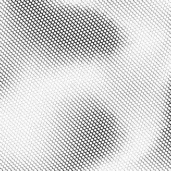 White abstract background with black and white halftone texture, dotwork, circles pattern for design concepts, banners, posters, wallpapers, web, presentations and prints. Vector illustration.