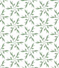 Fototapeta na wymiar Hand drawn floral hexagonal pattern. Gouache. Background. Paper. Postcard