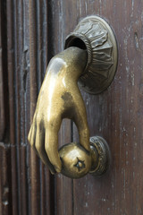 Naklejka premium Close-up of door handle, Zona Centro, San Miguel de Allende, Gua
