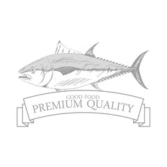Obraz premium Sea food label
