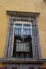 Television set in the window of a house, San Miguel de Allende,
