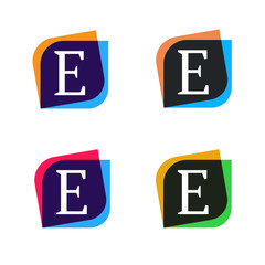Abstract shape element company logo sign icon vector design. E l