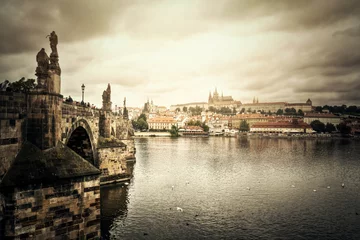 Papier Peint photo Pont Charles Charles Bridge in Prague.