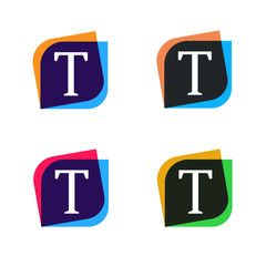 Abstract shape element company logo sign icon vector design. T l